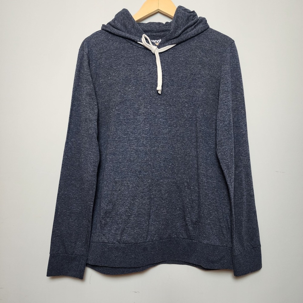 Bluenotes Heathered Navy Blue Lightweight Pullover Hoodie Size Medium
